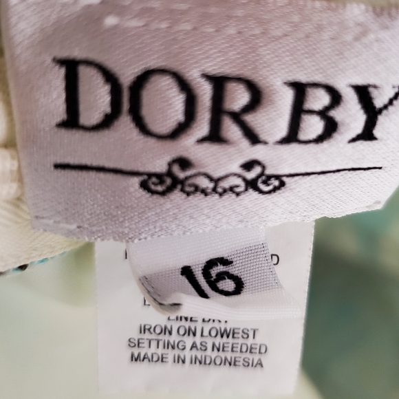 DORBY halter dress floral teal size 16 - Picture 7 of 11